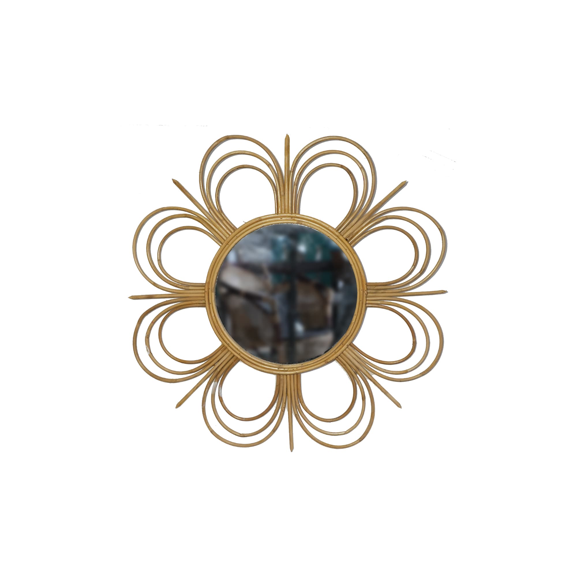 Cane Flower Shaped Mirror
